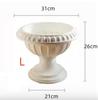 2Pcs Roman Column Flower Pots – White Plastic Wedding Pedestal Planters for Aisle & Event Decoration