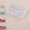 50Pcs Transparent Glass Nail Art Display For Showing Gel Polish Designs Nail Color Board Tips Card Manicure Tools