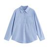 Inman 2026 Spring Pure Cotton Long Sleeve Blue Commuter Shirt