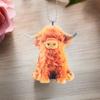 Highland Cow Car Pendant - 2D Flat Acrylic Holiday Decoration