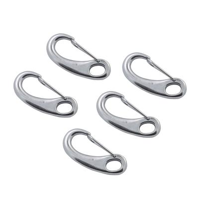 5PCS Egg Shaped Spring Snap Hook Stainless Steel 304 Clips Quick Link 40mm 50mm 70mm 100mm For Hiking Camping