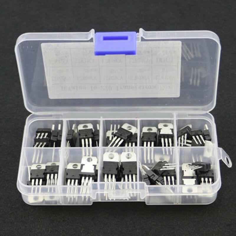 Assortment Voltage Transistor Kit Switching Mix Component Insulated L7809 L7810 L7812 L7815 L7818 L7824 Regulator