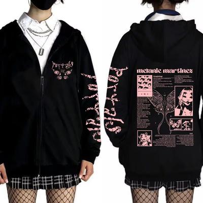 Mikiny se zipem Melanie Martinez Portals Tour Pánské oblečení Harajuku Ležérní mikiny na zip Hip Hop Streetwear Bunda Kabáty