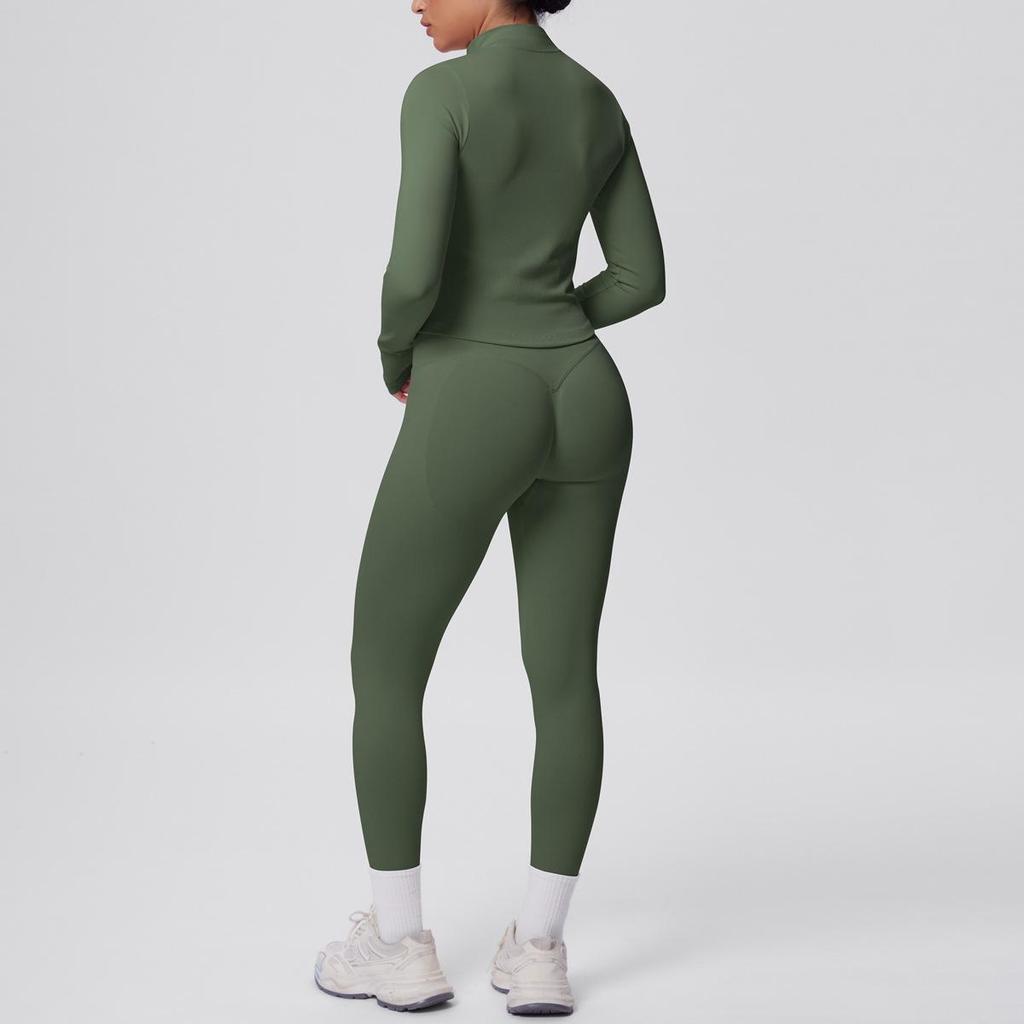 Completo Sportivo & Yoga Senza Cuciture Altamente Elastico Traspirante - Due Pezzi