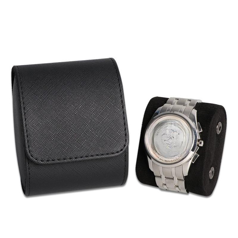 

1 Slot PU Leather Watch Roll Storage Box Portable Travel Bag Watch Case Wear-resistant Gift Box Watch Pouch For Men Women