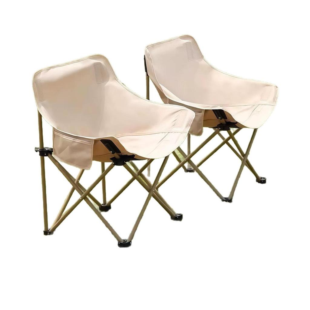 Portable High-Back Folding Moon Chair for Camping and Outdoor Use