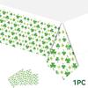 St. Patrick's Day Clover Tablecloth Decorations 2025 Clover Printed Tableclot Rectangle Table Cover St. Patrick's Day Party Decoration