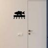 1pc Bass Fish Key Rack Hanger Wall Mounted Hook Up Iron Wall Stickers Wall Art Home Key Holder Key Hanger Towel Rack Coat Rack