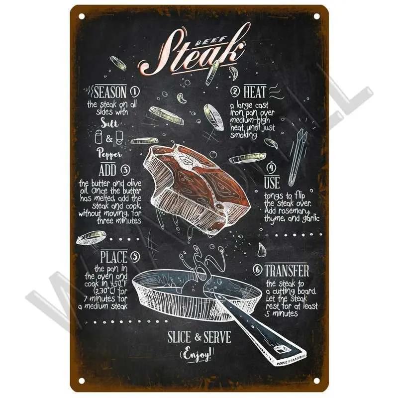 Metal Signs Exquisite Fast Food Boards Tin Sign Boards Vintage Restaurants Home Bars Cafes Kitchens Metal Posters Wall Decoration Accessories