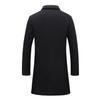 Men's Multi-color Wool Mid-length Windbreaker Coat