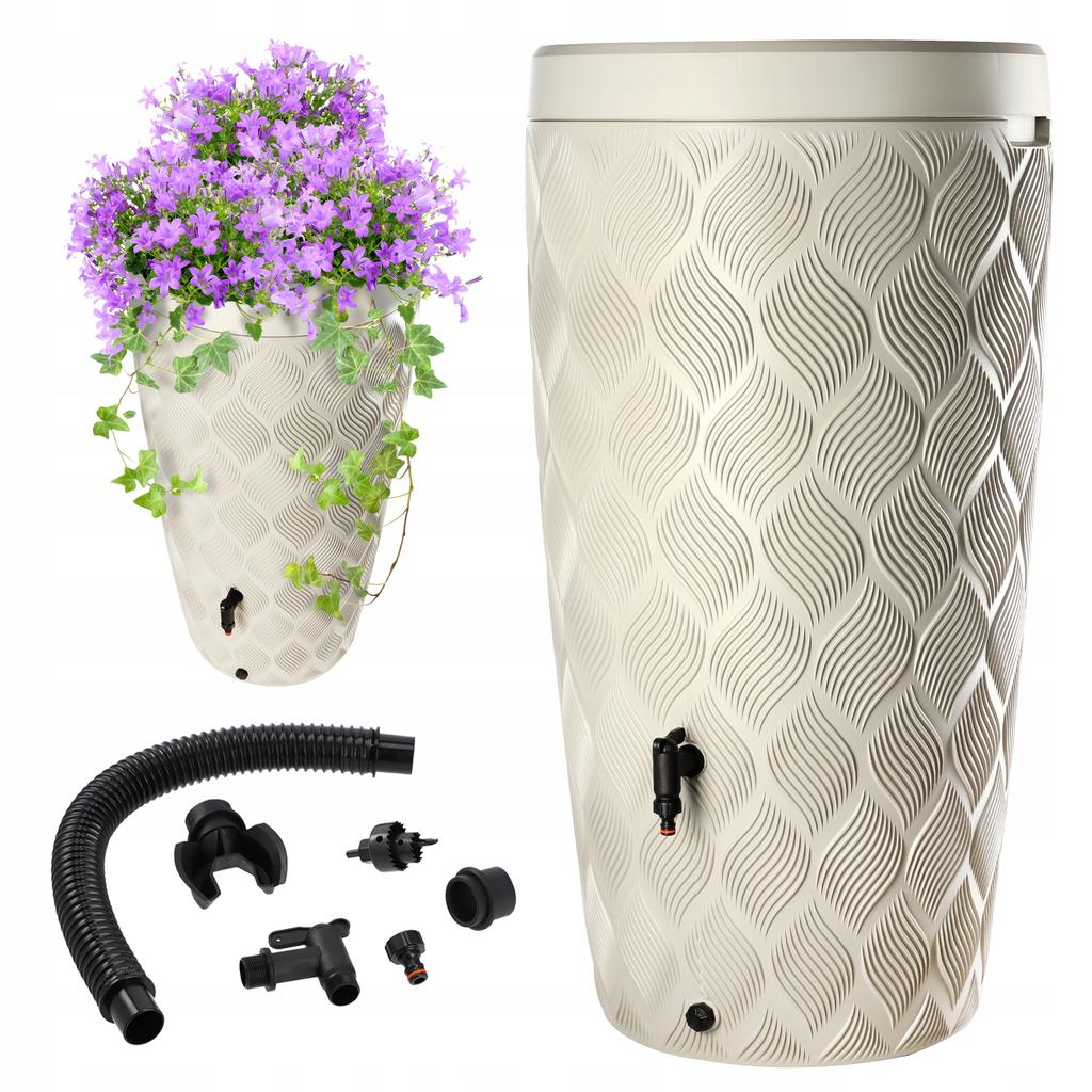 KADAX Rainwater Tank 240L Water Barrel Container With Tap Pot Large