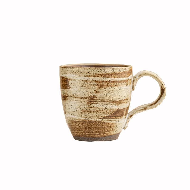Creative coffee cup niche ceramic cup retro style Japanese coarse pottery hanging ear coffee cup office coffee cup household