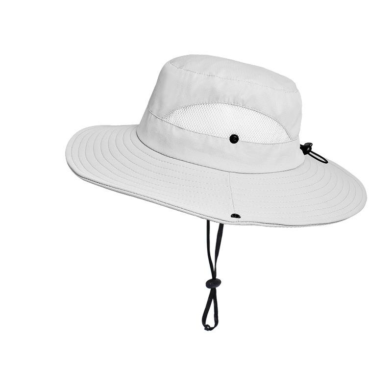 Summer UPF50+ Sun Hats For Women Men Breathable Mesh Boonie Hat Foldable UV Protection Hiking Fishing Hat Male Bucket Hats