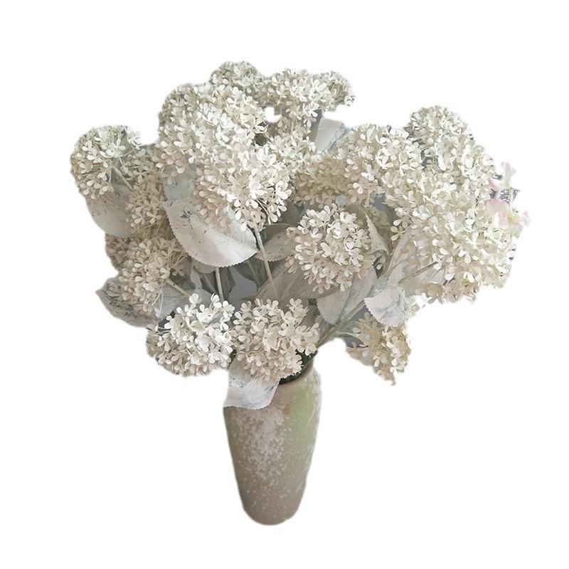 Artificial Snowball Hydrangea Stems Multibranch For Wedding Home Decor Gift