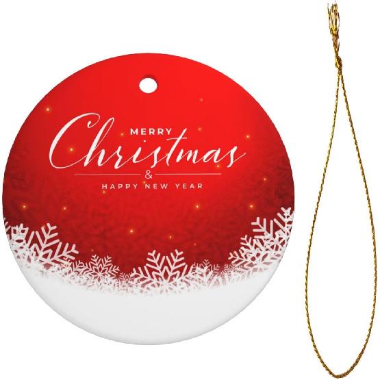 Christmas Ornament Merry Christmas Snowflakes Christmas Tree Ornaments Christmas Decoration for Xmas Ornaments Hanging Decorations Ceramic Ornament