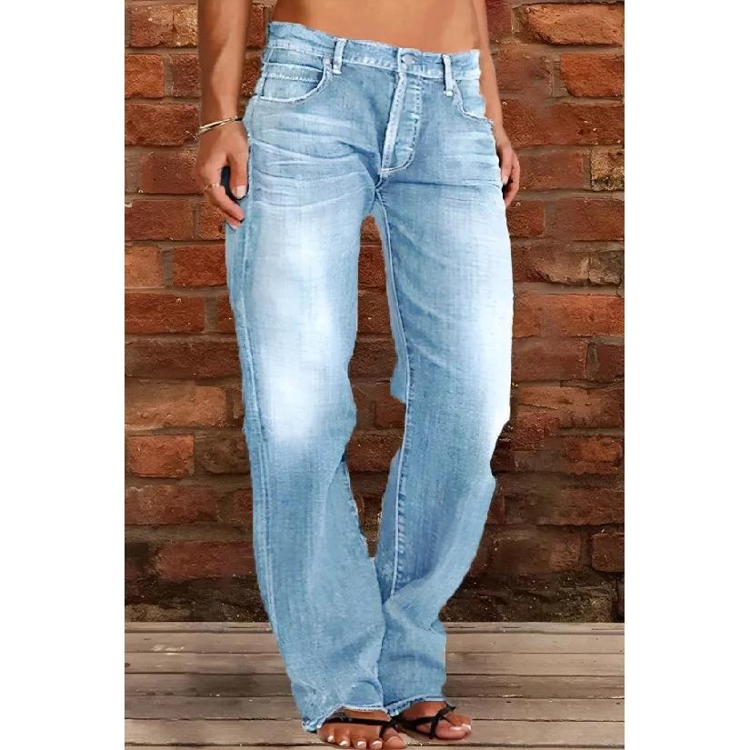 2026 New Women's Slim-Fit Flared Jeans Casual Versatile Long Pants