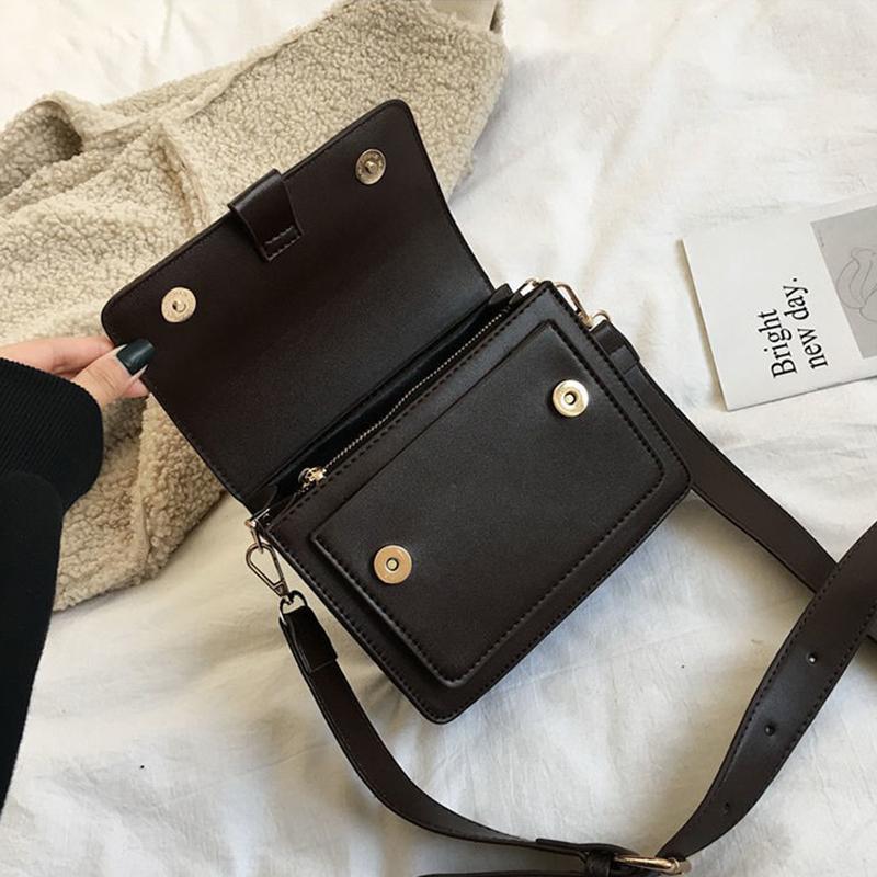 Fashion Brand Women's Small Crossbody Bag Lightweight PU Leather Messenger Bag Flap Purse Summer Travel Bag for Female