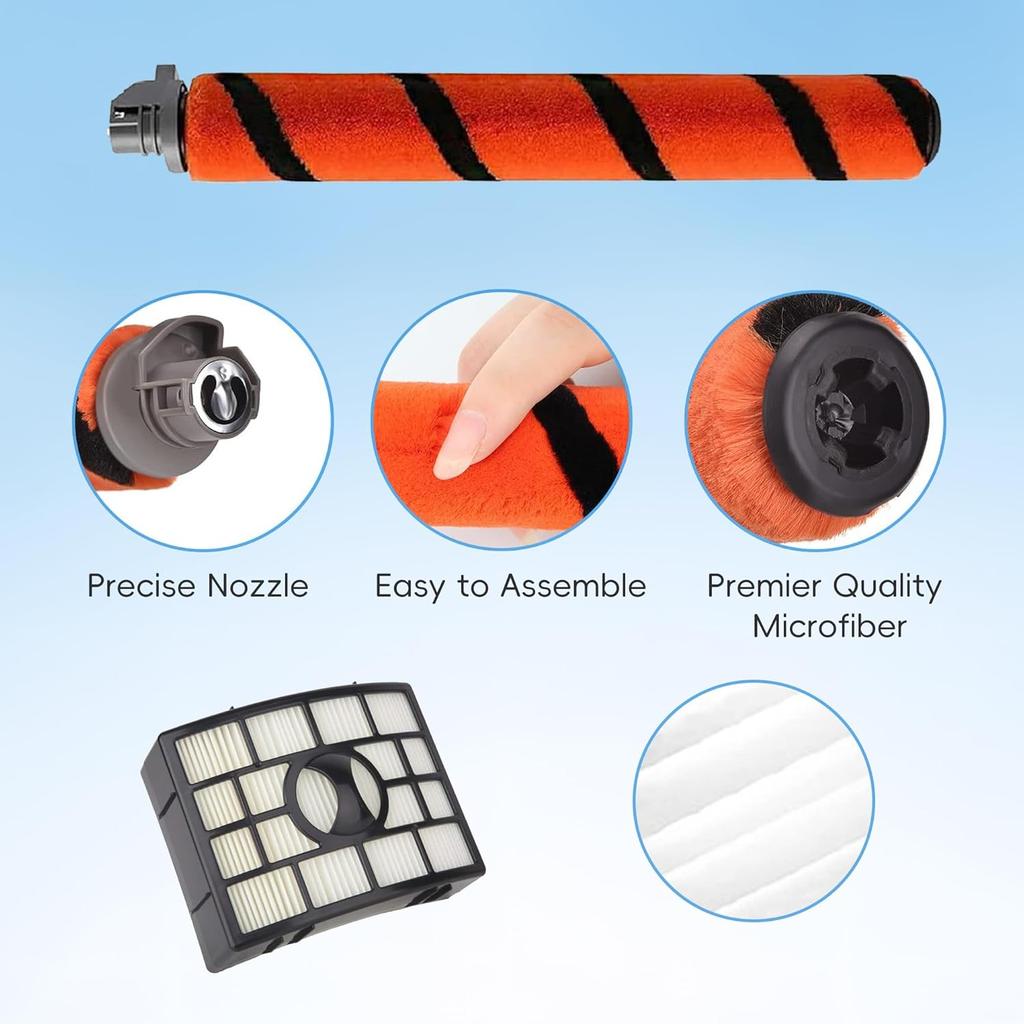 Foam Hepa Filter Brushroll Roller for Shark APEX DuoClean Lift-Away AX950 AX951 AX952 AZ1000 40 AZ1000W AZ1002 40 AZ1002BRN ZU881 ZU885 NV830 NV831
