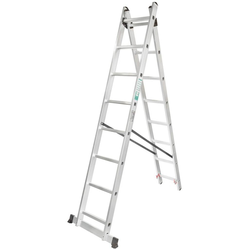 Forcekraft Double-sided Combined Aluminum Ladder 2x13 Steps Multifunctional