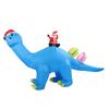 Dinozaur Albastru Gonflabil Decor Crăciun 1.8m Înălțime 3.1m Lungime LED Dinozaur Gonflabil Decor Crăciun Tată pentru Curte Exterioară
