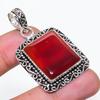 Natural Carnelian Gemstone 925 Sterling Silver Jewelry Pendant 1.97" AP-14243