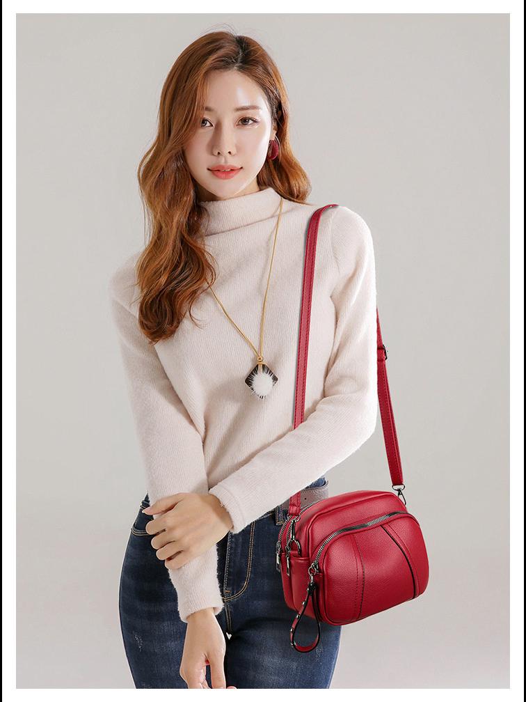 Damen Niet Reißverschluss Kleine Quadratische Taschen, Modische Handy-Taschen, Weiche Leder Umhängetaschen & Messenger Bags