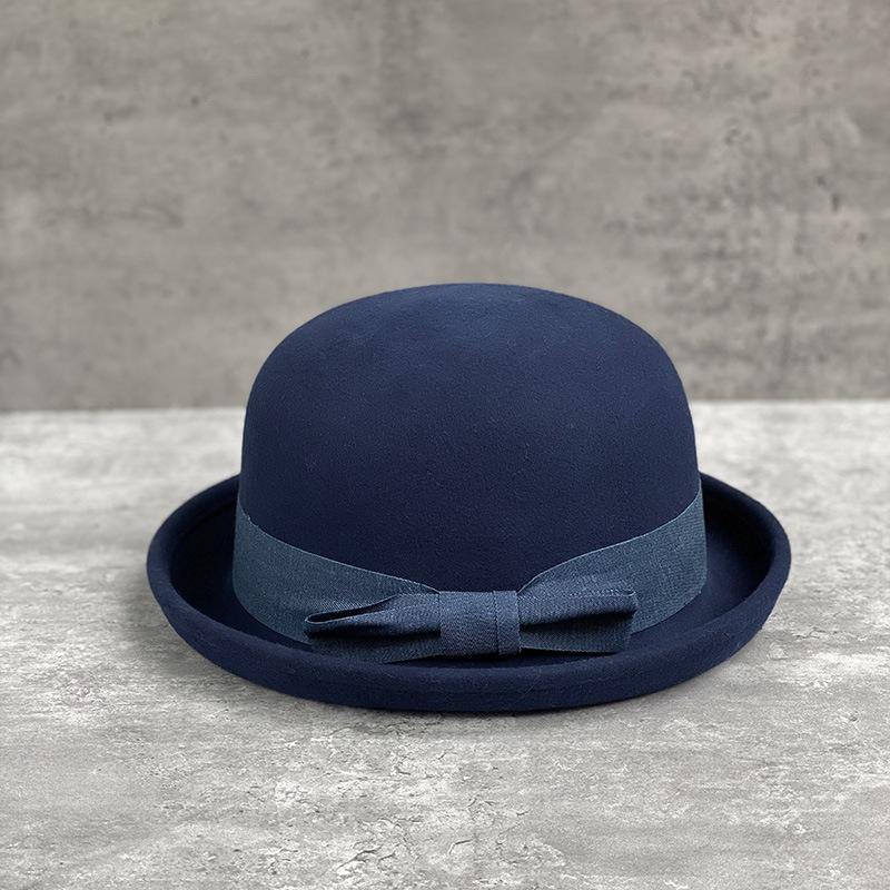 Wool, Curled Top Hat, Dome Ball Hat, Fashion Wool Hat, Women'S Autumn And Winter Korean Version, All-Match, Traveling And Shopping