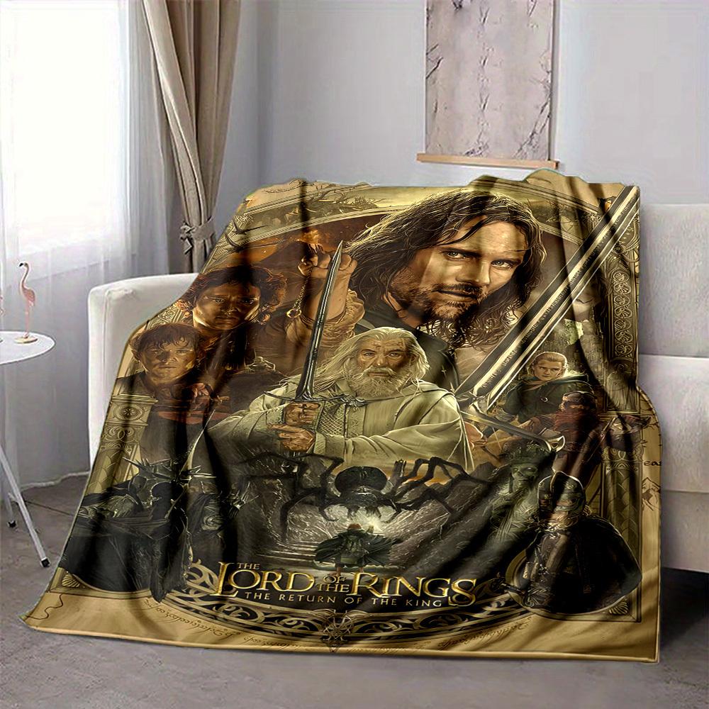 1pc Lord of the Rings Blanket Lightweight Flannel Throw For Sofa, Bed, Travel, Livingroom, Office, Couch, Chair, And Bed