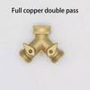 Upgrades Brass 2 Way Garden Hose Y Connector with Double Shut Off Valves 2 Valves Garden Hose Adapter Simple Installs