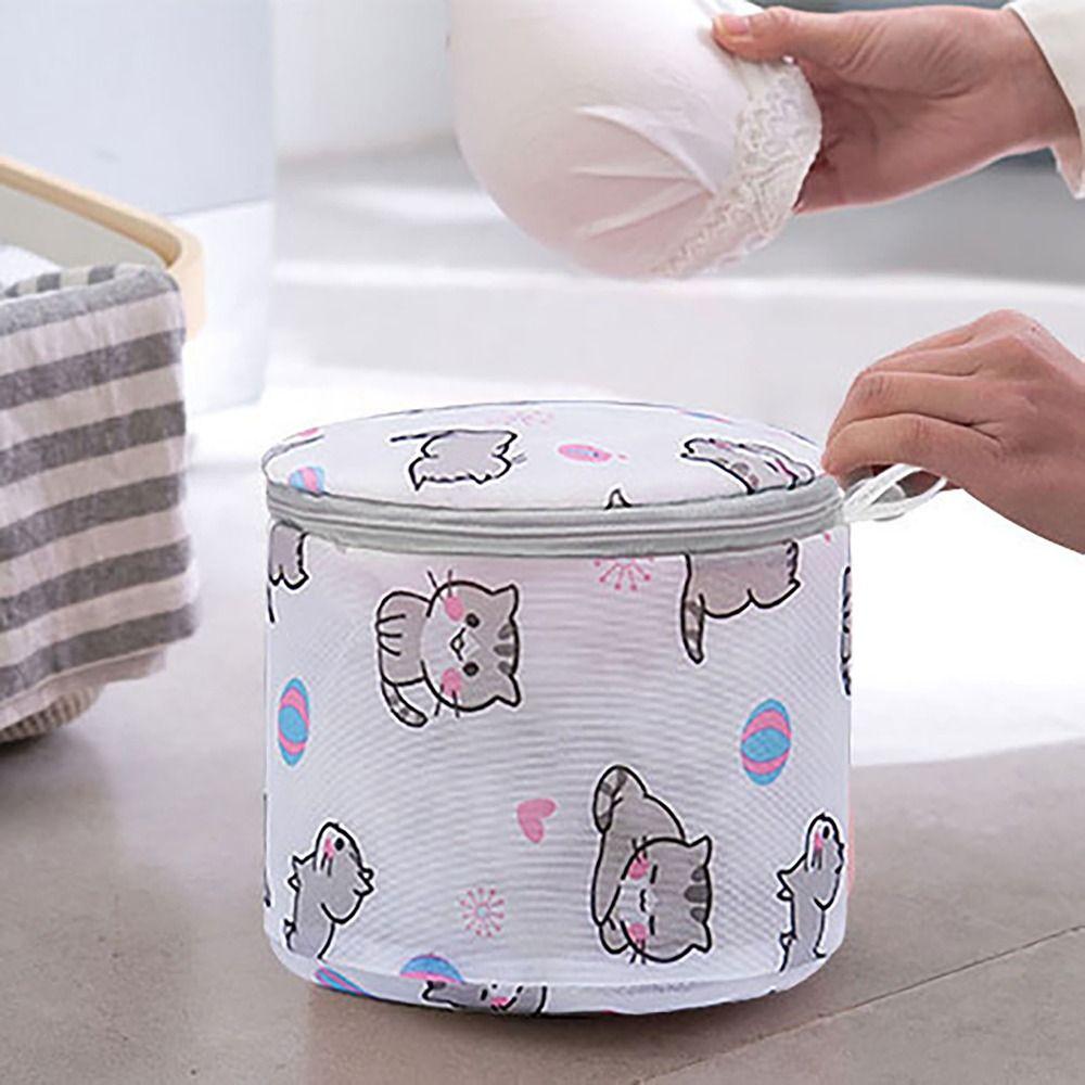 Cat Print Washing Bag Large Capacity Storage Bags Convenient Laundry Basket  Household