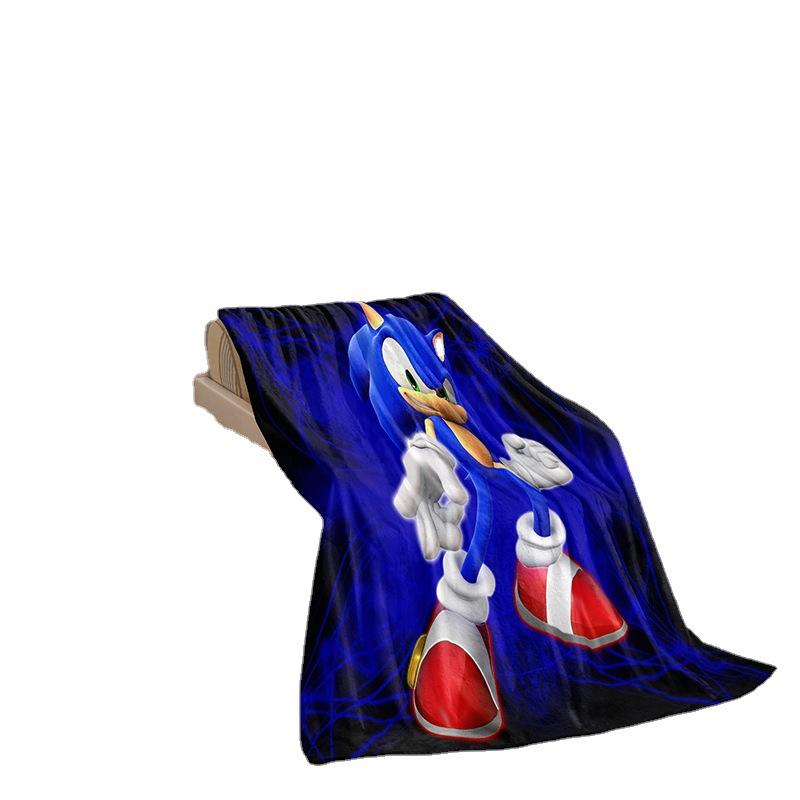 Cartoon Sonic Series Flannel Fleece Blanket 3D Printing Sofa Blanket Thickened Blanket