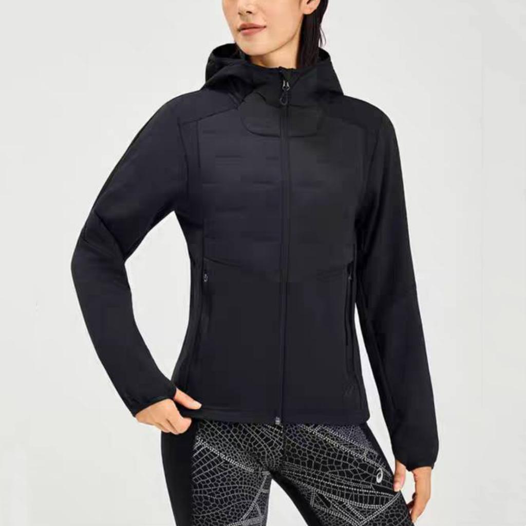 ASICS Down Jackets Women's Black Hooded Moderate 2012D472-001