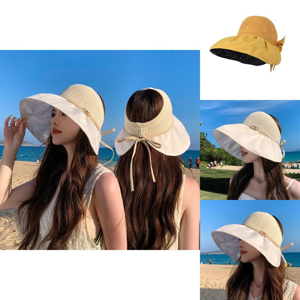 Summer Sun Protection Hat Women Large Brim Uv Shield Outdoor Sun Hat For Beach Travel