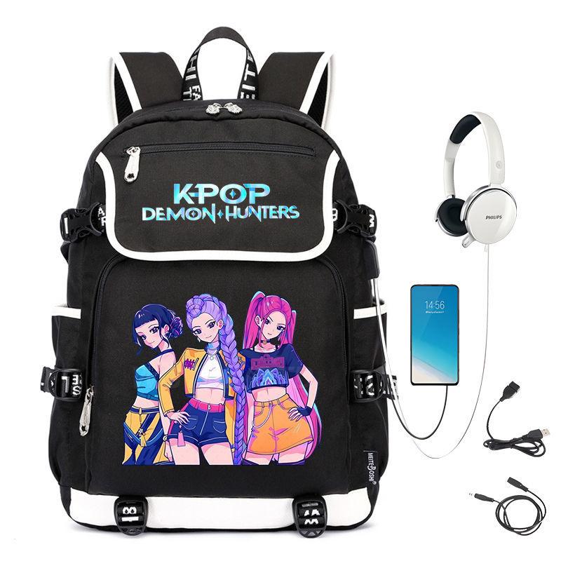 School Bag College Wind Large Capacity Middle School High School Student Cartoon Backpack schoolbag