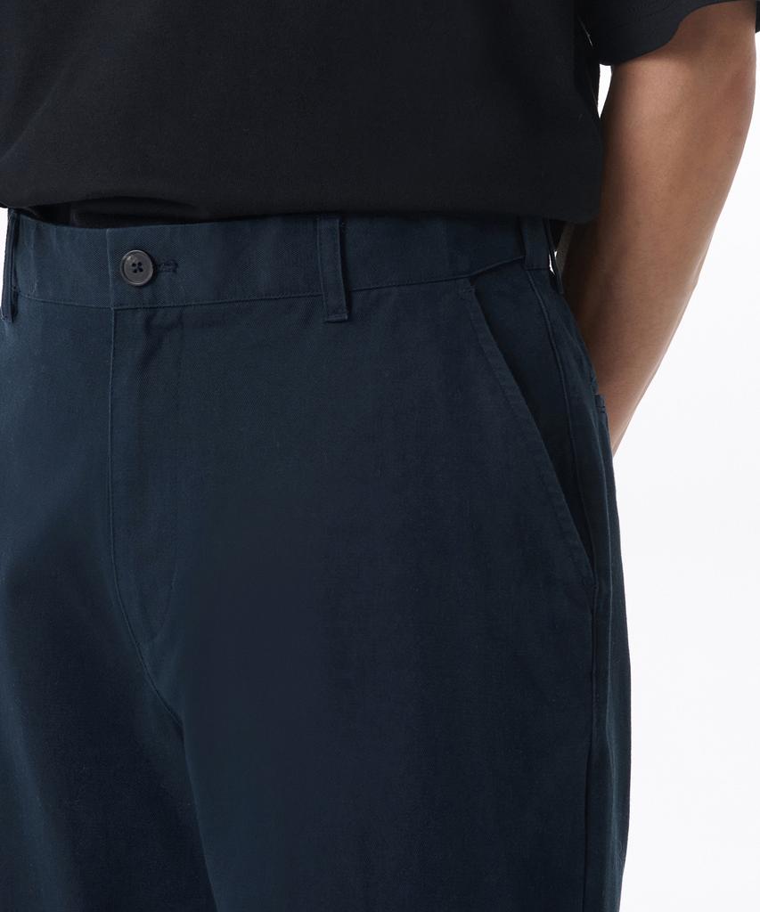 Musinsa Standard Regular Fit Hidden Elastic Waist Chino Pants [Navy]