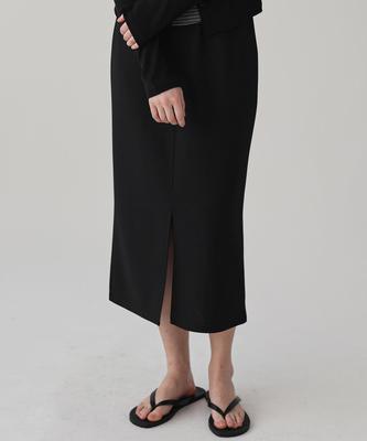 Keullaepeu Tension H-Banding Skirt_Black