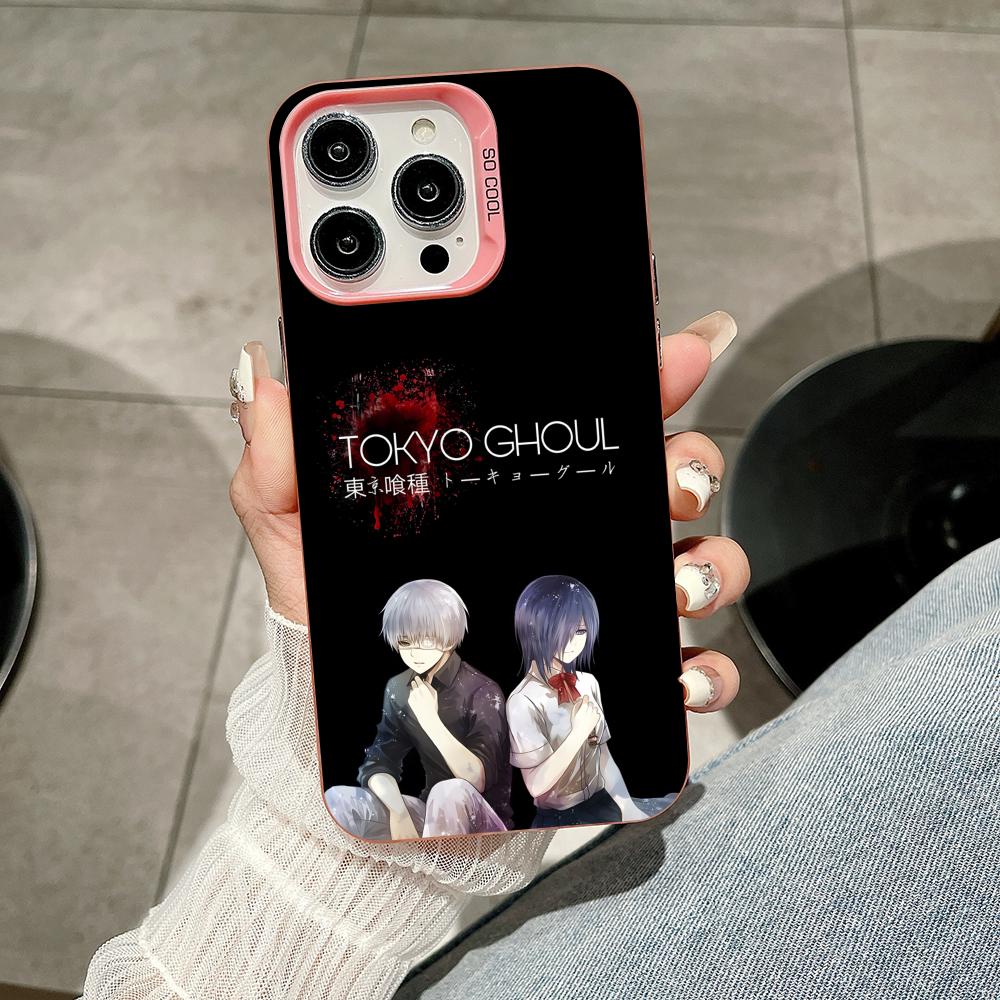 Anime Tokyo Ghoul Mobile Phone Case for iPhone 17 16 15 14 13 12 11 X XR XS 8 7 Pro Max Plus Translucent Pink Cover Cover Pretty