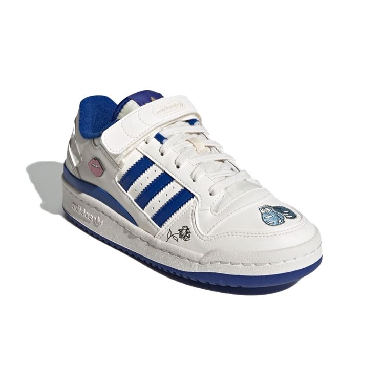 Adidas Forum Low Big Kid Grl Power Kids Sneakers White Chalk-White Collegiate-Royal FX6714