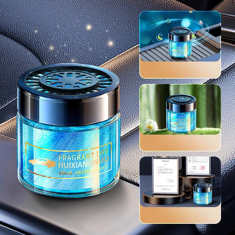 High-End Car Aromatherapy Air Freshener With Flowing Sand Solid Fragrance Seat Decoration Car Logo Design
