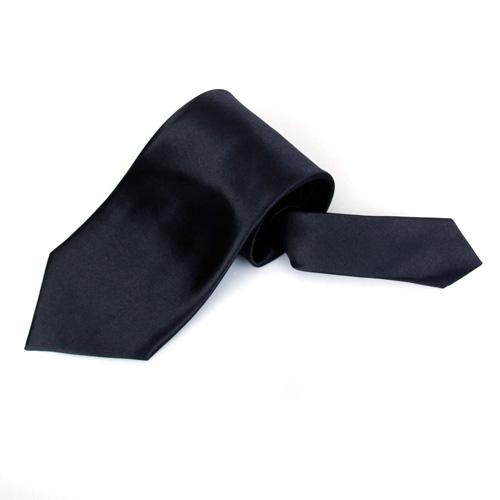 Men Polyester Soft Smooth Gorgeous Vibrant Necktie Black 59Inch