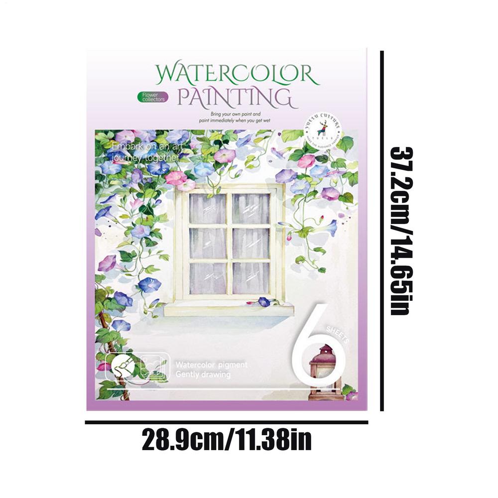 Watercolor Paint Set 12 Colors Beginner Portable Workbook With Pen Watercolor Painting Pen For Home Studio School College Travel