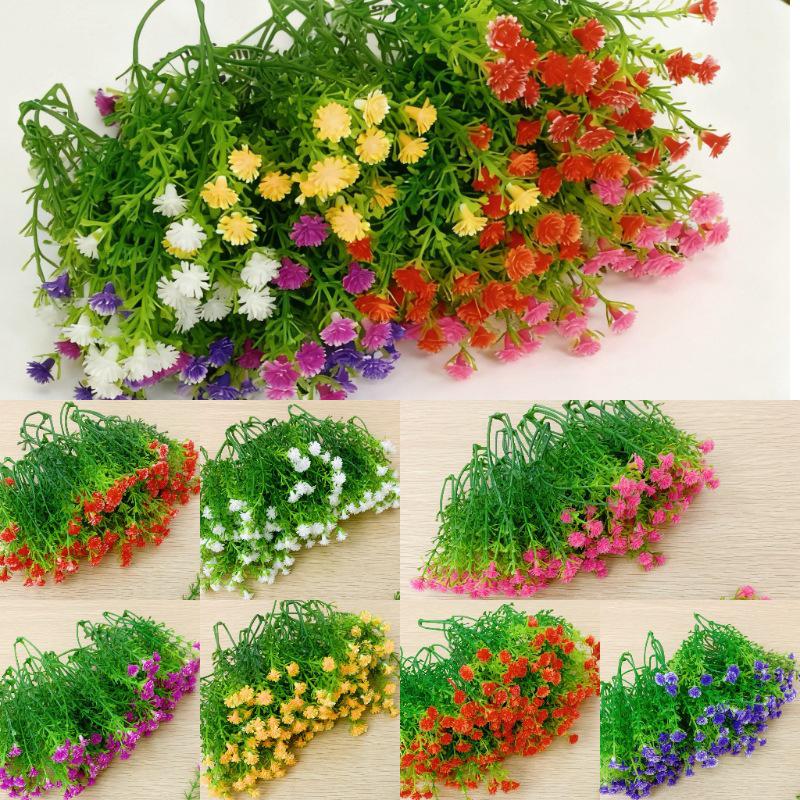 Handmade Gypsophila Fake Flowers and Grass Bouquets for Decoration