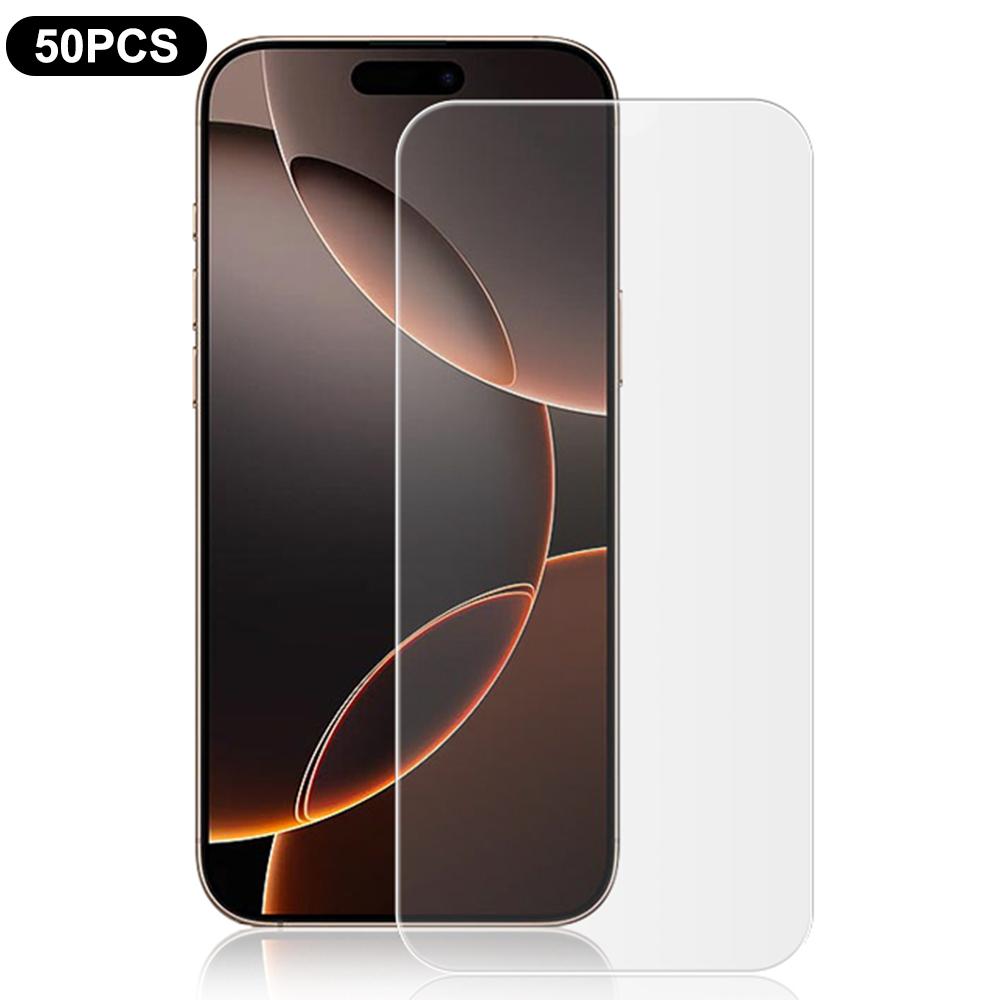 

MOCOLO 50 шт. Захисна плівка для екрана iPhone 16 Pro Max, прозора, із загартованого скла, стійка до подряпин Type A