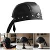 Hip Hop Dark Durag Doo Rag Beanies Durag Pirate Hat for Street Strolling PU Photo Props Grunge Photo Props
