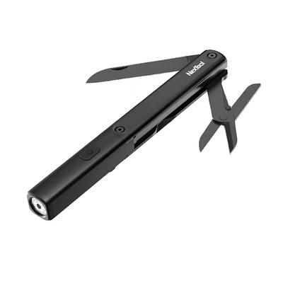 NEXTOOL Caneta Multifuncional Ferramentas 3-EM-1 Lanterna Faca Tesoura USB Recarregável IPX4 À Prova D 'Água