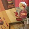 Ikony grilla Fast Food BBQ Emblematy Vintage Tiulowe Przezroczyste Zasłony do Dekoracji Salonu Kuchni Woal Organza Zasłony
