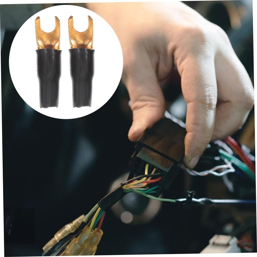 HAWILLOSCH 10-Pack Audio Connecting Terminal Spade Terminal Car Amplifier Wiring Connection