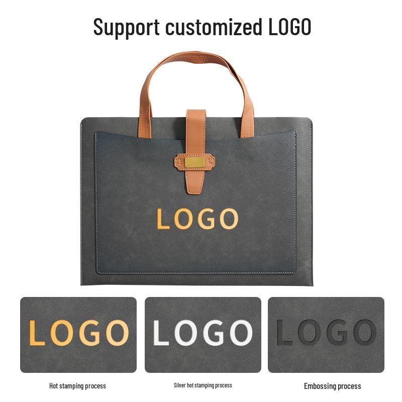 A4 Leather Document Holder with Customizable Logo