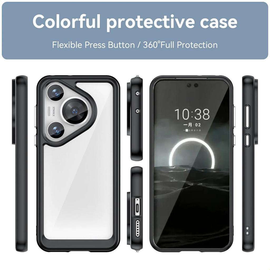 Phone Case For Huawei Pura 70 Pro/70 Pro Plus , Clear Transparent Phone Case Cover For Huawei Pura 70 Pro/70 Pro Plus