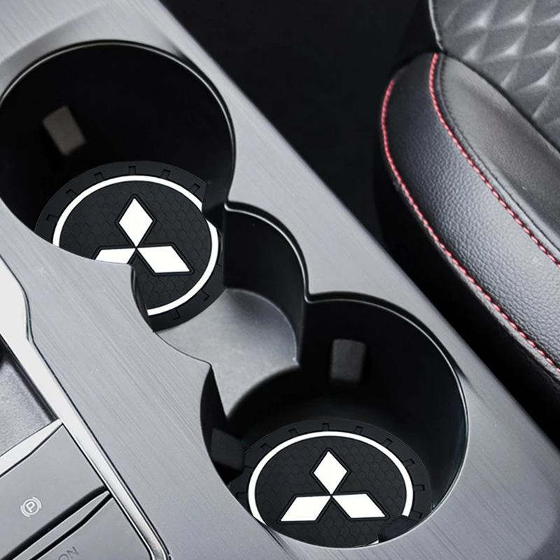 Auto Anti-Rutsch-Untersetzer Anti-Lärm Wasserbecher-Pad Polster Auto Zubehör Für Mitsubishi Outlander Lancer 10 9 ASX RALLIART Eclipse L200 Pajero
